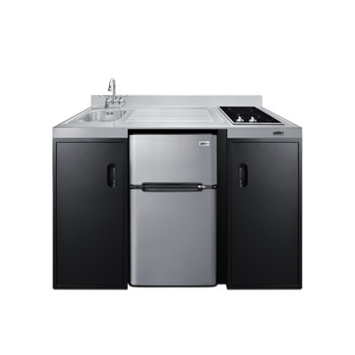3.2 Cubic Feet Freestanding Mini Fridge with Freezer — Summit Appliance, model CK55ADASINKL
