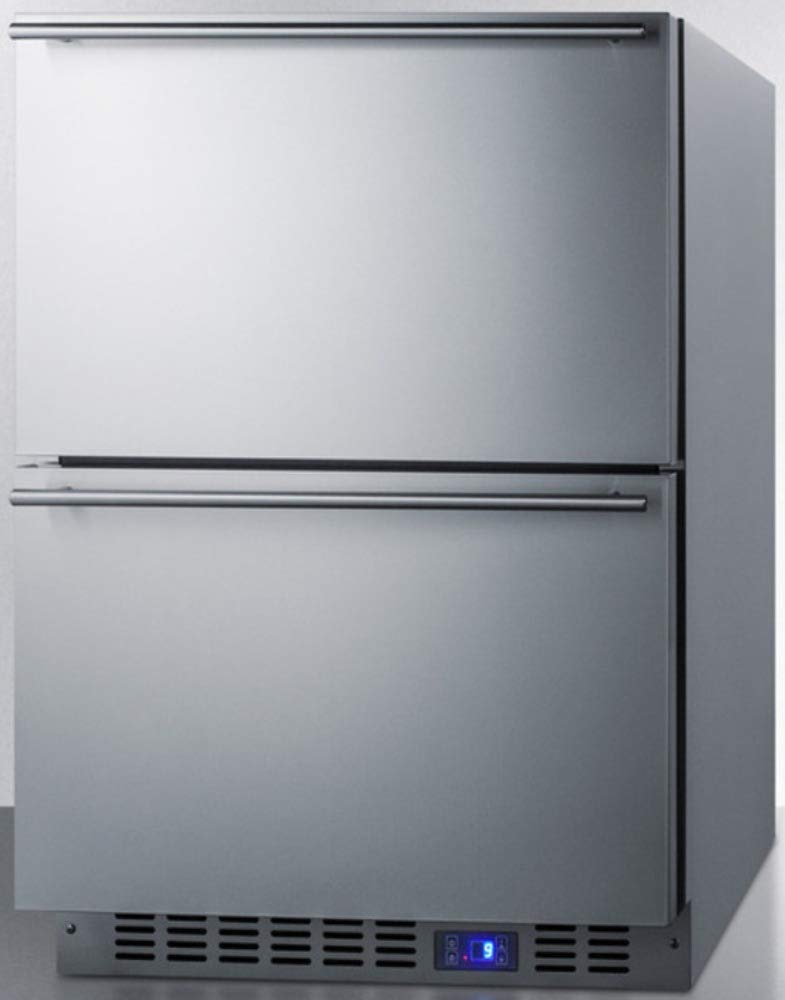 Summit CL2R248 24" Wide Built-In 2-Drawer All-Refrigerator, Frost-Free, Panel Ready- (Panel Not Included) - View 2 | Fridge.com