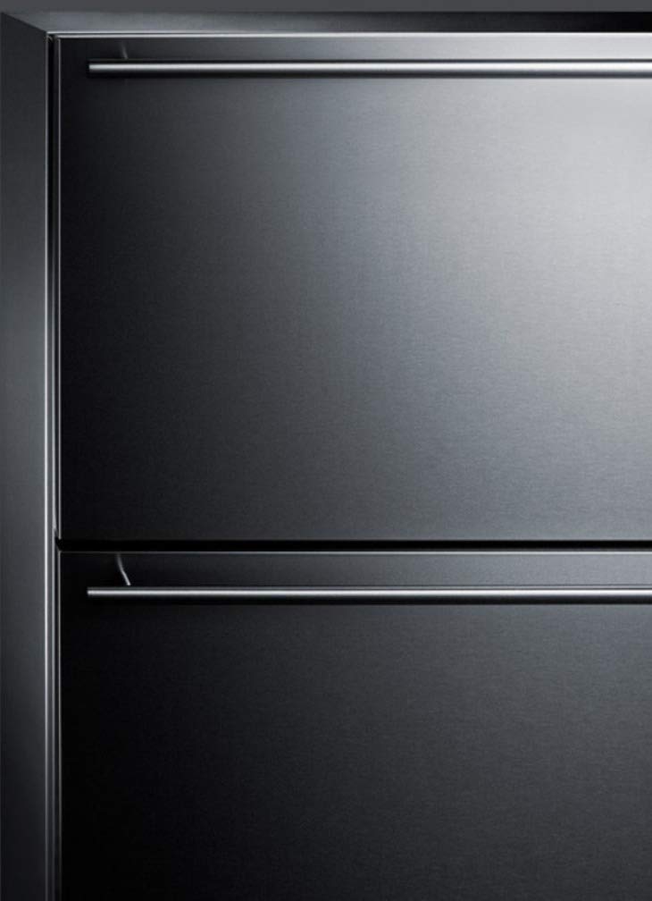 Summit CL2R248 24" Wide Built-In 2-Drawer All-Refrigerator, Frost-Free, Panel Ready- (Panel Not Included) - View 3 | Fridge.com