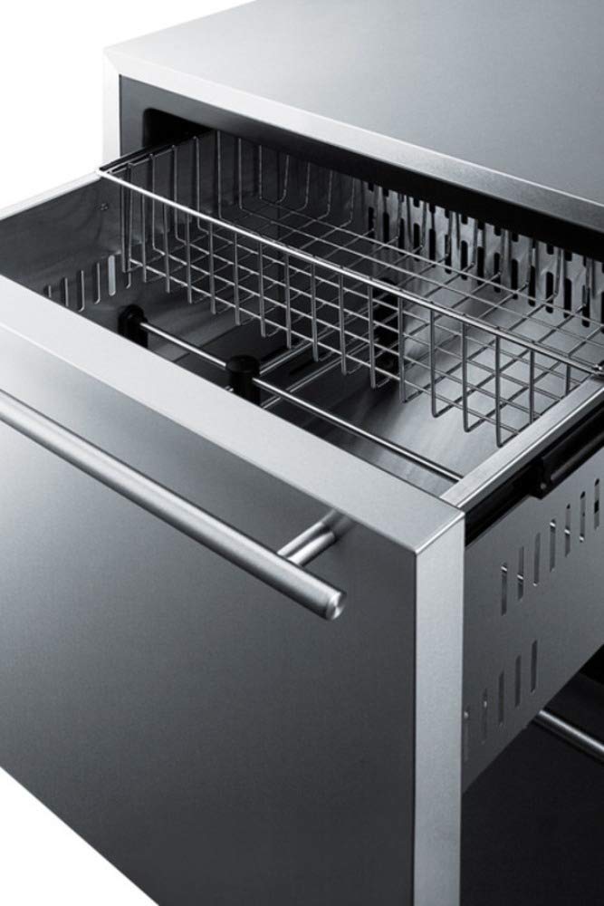 Summit CL2R248 24" Wide Built-In 2-Drawer All-Refrigerator, Frost-Free, Panel Ready- (Panel Not Included) - View 5 | Fridge.com