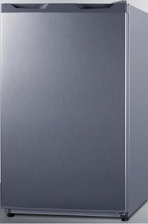 Summit 19” Refrigerator-Freezer, Compact, 3.1 cu.ft. Capacity, Stainless Steel - CM42PL (Rignt Hand Door) - View 2 | Fridge.com