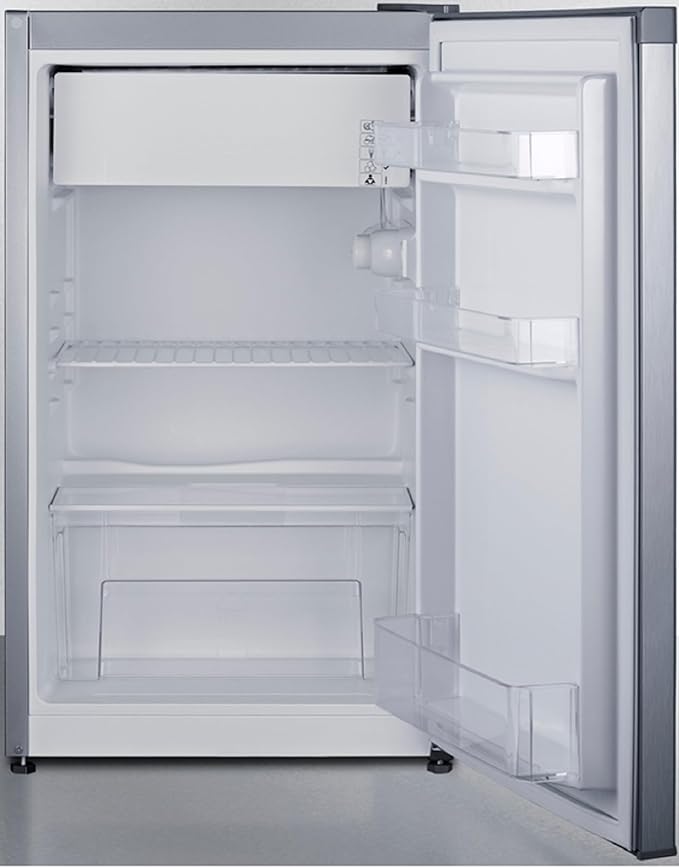Summit 19” Refrigerator-Freezer, Compact, 3.1 cu.ft. Capacity, Stainless Steel - CM42PL (Rignt Hand Door) - View 5 | Fridge.com