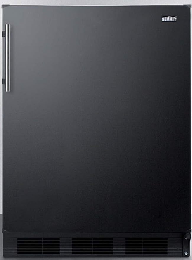 Summit 24" Refrigerator-Freezer, Peak24 Undercounter Fridge, 5.1 Cu.Ft. Capacity, Black - Ct663bk - View 1 | Fridge.com