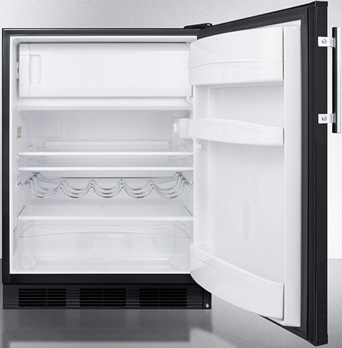 Summit 24" Refrigerator-Freezer, Peak24 Undercounter Fridge, 5.1 Cu.Ft. Capacity, Black - Ct663bk - View 4 | Fridge.com
