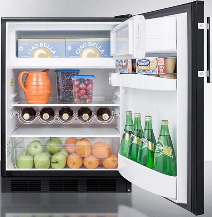 Summit 24" Refrigerator-Freezer, Peak24 Undercounter Fridge, 5.1 Cu.Ft. Capacity, Black - Ct663bk - View 5 | Fridge.com