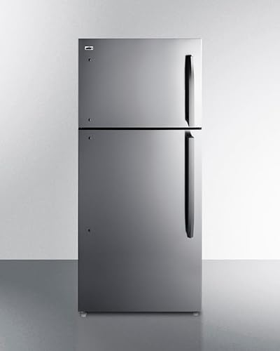 Summit 30” Top Mount Refrigerator-Freezer with Icemaker, Fingerprint-free, Stainless Steel Look- CTR18PLIM (Left Handed Door Swing) | Fridge.com