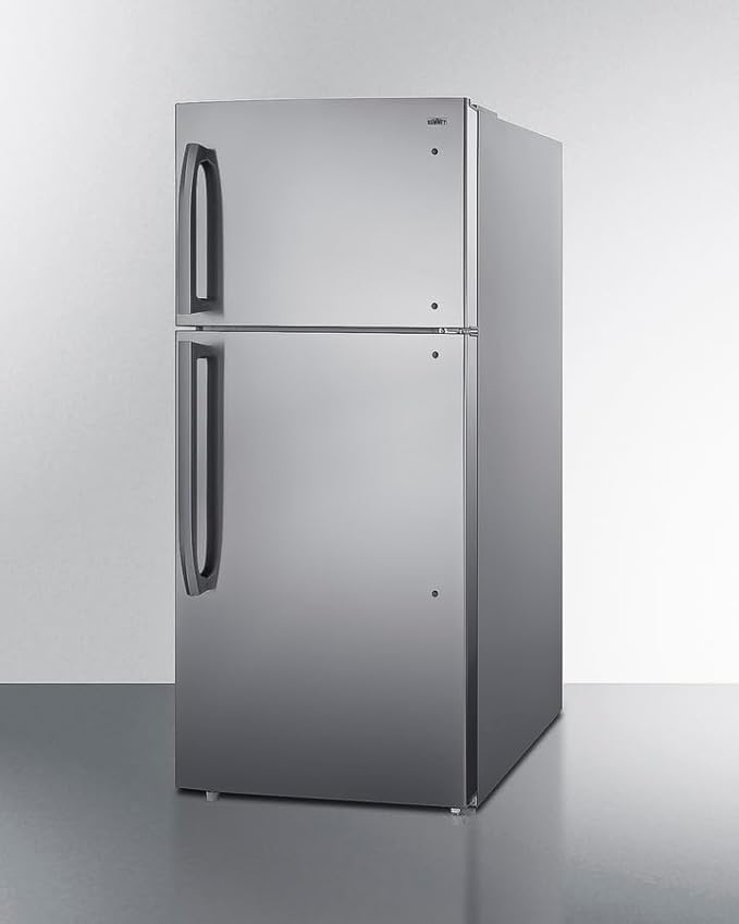 Summit 30" Refrigerator, 20.5 Cu.Ft Capacity Refrigerator - Freezer, Energystar, Stainless Steel Look- Ctr21pl - View 4 | Fridge.com