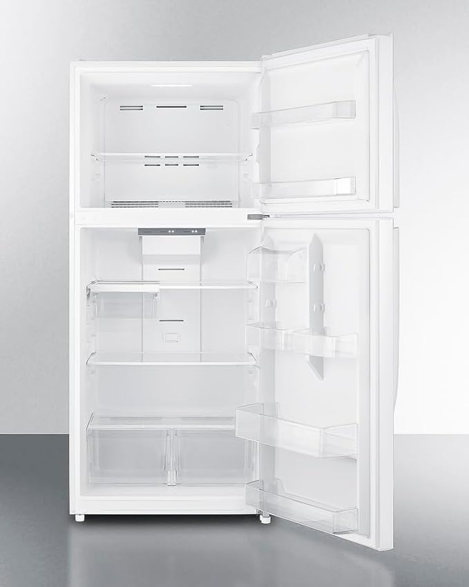 Summit 30" Refrigerator, 20.5 Cu.Ft Capacity Top Mount Refrigerator - Freezer, Energy Star, White- Ctr21w - View 3 | Fridge.com