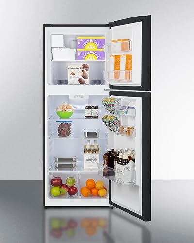 Summit 24" Refrigerator, Refrigerator - Freezer, With Ice Maker, Black- FF1087BIM - View 2 | Fridge.com