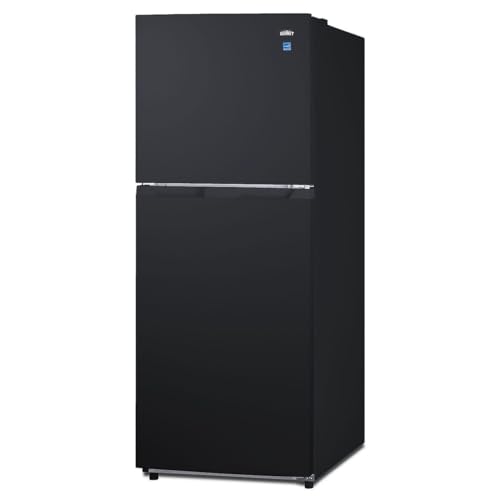 Summit 24" Refrigerator, Refrigerator - Freezer, With Ice Maker, Black- FF1087BIM - View 4 | Fridge.com