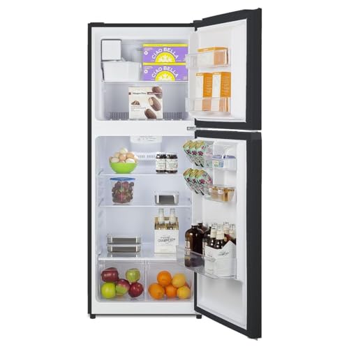 Summit 24" Refrigerator, Refrigerator - Freezer, With Ice Maker, Black- FF1087BIM - View 5 | Fridge.com