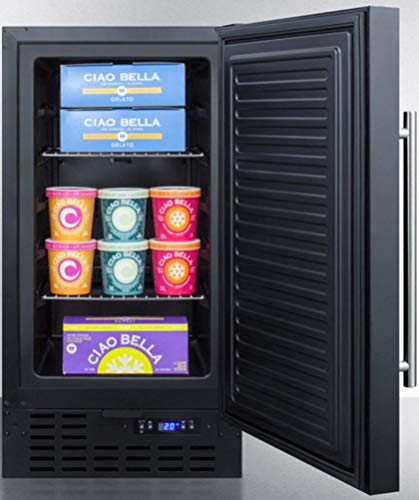 Summit 18” Freezer, 2.7 Cu.Ft.Capacity, Built-In Freezer, Undercounter, Black- Scff1842 - View 4 | Fridge.com