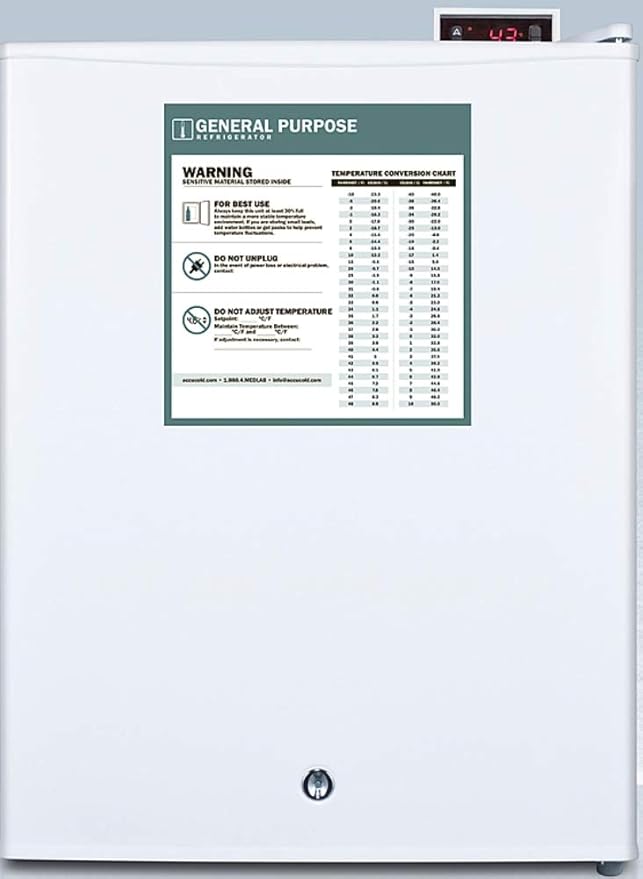 Summit Compact Refrigerator for General Purpose Use in Medical Facilities - White Mini Fridge- FF28LWHGP | Fridge.com