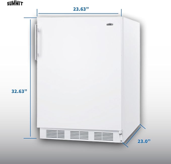 Summit 24" Refrigerator, Undercounter Fridge, 5.8 cu.ft. Capacity, ADA Compliant, Energystar, White- FF61WADA - View 2 | Fridge.com