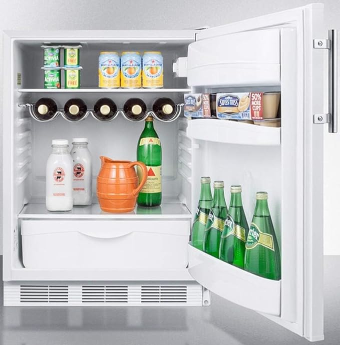 Summit 24" Refrigerator, Undercounter Fridge, 5.8 cu.ft. Capacity, ADA Compliant, Energystar, White- FF61WADA - View 6 | Fridge.com