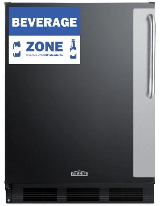 Summit 24 Inch Commercial Freestanding Refrigerator FF6BK7BZLHD | Fridge.com