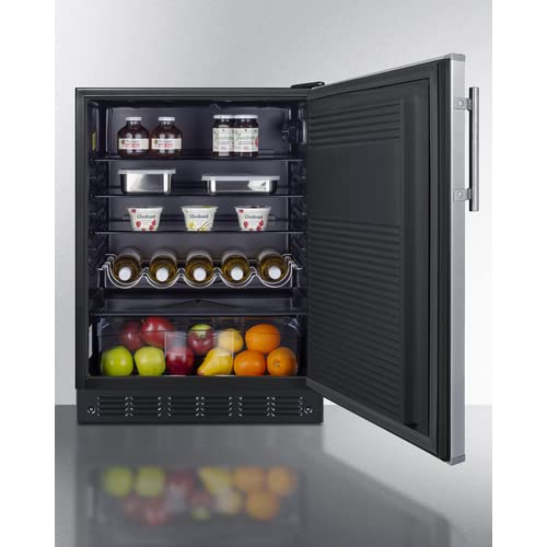 Summit 24 Inch Undercounter Counter Depth Commercial Compact All-Refrigerator FF708BL7SSADA - View 2 | Fridge.com