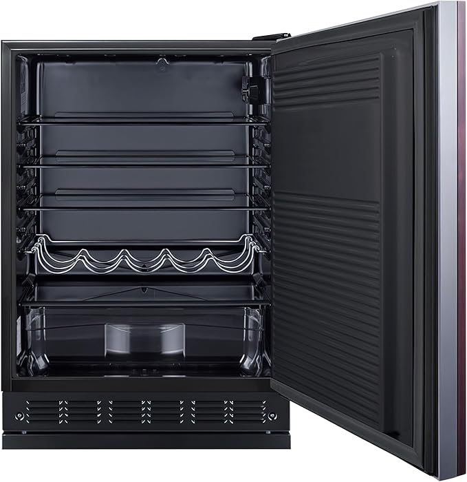 Summit FF708BLSSRSIF 24” Wide Under Counter Refrigerator 5.1 cu.ft. With Panel-Ready Door (Panel Not Included) Automatic Defrost Operation, And Deluxe Black Interior (Rhd) - View 6 | Fridge.com