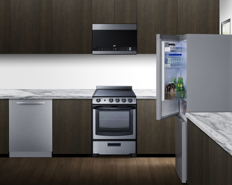 Summit 24" Refrigerator, Counter Depth, Stainless Steel - FFBF124SSLHD - View 2 | Fridge.com