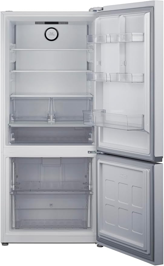 Summit 30" Refrigerator, 16.1 Cu.Ft Capacity Refrigerator-Freezer, Bottom Mount Freezer, Energy Star, White- Ffbf172w (Right Hand Door, White) - View 3 | Fridge.com