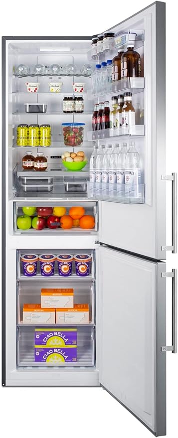 Summit Appliance Ffbf181es2 24" Wide Bottom Freezer Refrigerator, Stainless Steel Door, Energy Star Certified, Digital Thermostats, Made In Europe - View 2 | Fridge.com