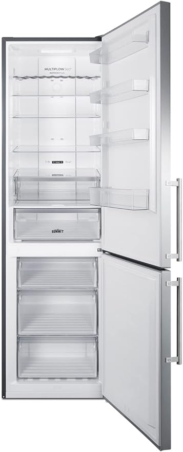 Summit Appliance Ffbf181es2 24" Wide Bottom Freezer Refrigerator, Stainless Steel Door, Energy Star Certified, Digital Thermostats, Made In Europe - View 3 | Fridge.com