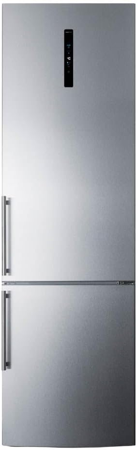 Summit 24" Refrigerator, 11.7 cu.ft Capacity Refrigerator - Freezer, Bottom Freezer, Ice Maker, Counter Depth, Stainless Steel - FFBF181ES2IM - View 2 | Fridge.com