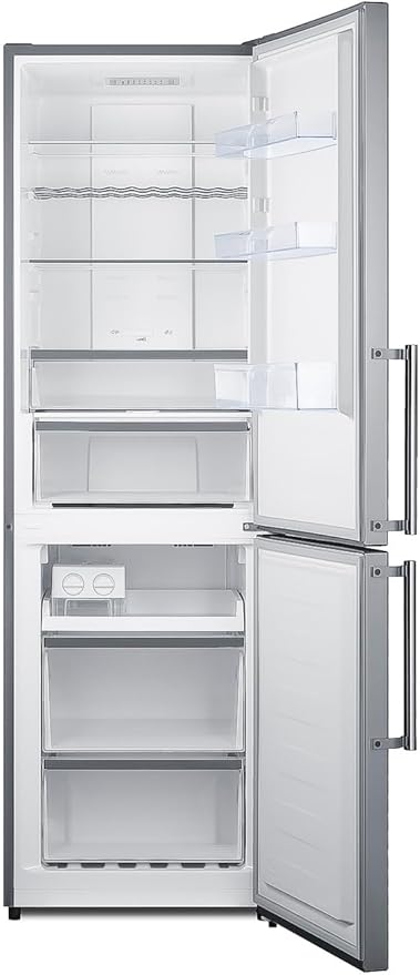 Summit Appliance FFBF235PL 24" Wide Bottom Freezer Refrigerator, Energy Star, LED Lighting, Stainless Steel (Rhd) - View 3 | Fridge.com