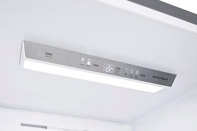 Summit Appliance FFBF279SSX 28" Wide Bottom Freezer Refrigerator, Interior LED Lighting, Stainless Steel Doors, 14.6 cu.ft Capacity, No-Frost Operation, Digital Temperature Control - View 6 | Fridge.com