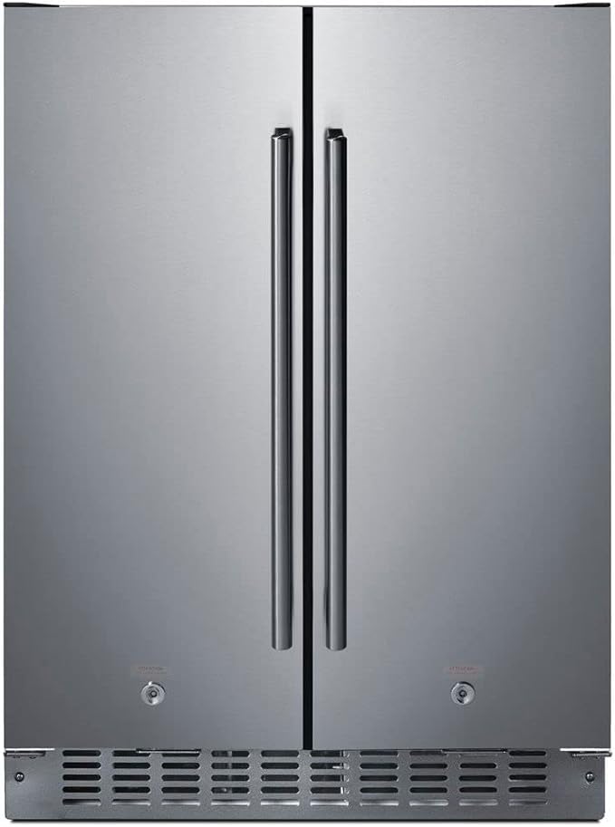 Summit Appliance FFRF24SSCSS 24" Wide Built-In Refrigerator-Freezer, 3.78 cu.ft. Capacity, Open Door Alarm, Hight Temperature Alarm, Stainless Steel Exterior, Digital Thermostat, Frost-Free Operation - View 2 | Fridge.com