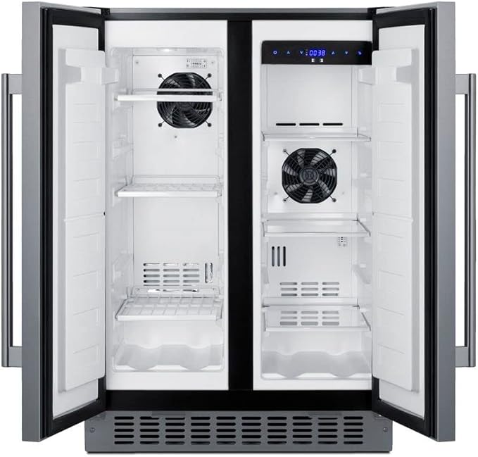 Summit Appliance FFRF24SSCSS 24" Wide Built-In Refrigerator-Freezer, 3.78 cu.ft. Capacity, Open Door Alarm, Hight Temperature Alarm, Stainless Steel Exterior, Digital Thermostat, Frost-Free Operation - View 3 | Fridge.com