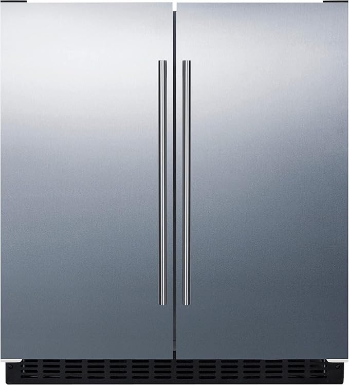 FFRF3075WCSS 30" Side-by-Side Compact Refrigerator and Freezer with 5.4 cu. ft. Capacity LED Lighting Frost Free Operation High Temperature and Open Door Alarm in Stainless Steel Exterior | Fridge.com
