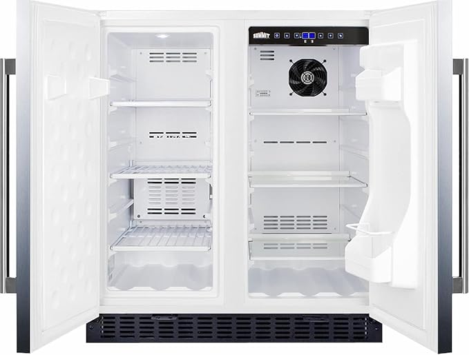 FFRF3075WCSS 30" Side-By-Side Compact Refrigerator And Freezer With 5.4 cu. ft. Capacity LED Lighting Frost Free Operation High Temperature And Open Door Alarm In Stainless Steel Exterior - View 3 | Fridge.com