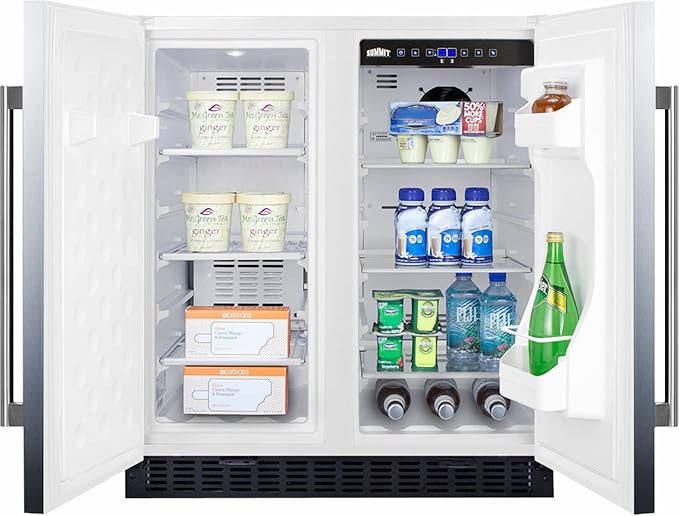 FFRF3075WCSS 30" Side-By-Side Compact Refrigerator And Freezer With 5.4 cu. ft. Capacity LED Lighting Frost Free Operation High Temperature And Open Door Alarm In Stainless Steel Exterior - View 4 | Fridge.com