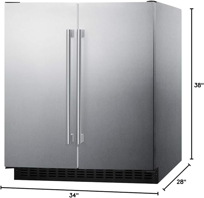 FFRF3075WCSS 30" Side-By-Side Compact Refrigerator And Freezer With 5.4 cu. ft. Capacity LED Lighting Frost Free Operation High Temperature And Open Door Alarm In Stainless Steel Exterior - View 6 | Fridge.com