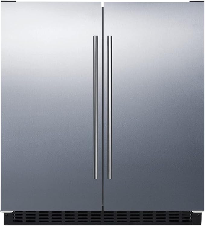 Summit 30" Built-In Refrigerator-Freezer, Side-by-Side Undercounter Refrigerator - Freezer, 5.4 cu. ft. Capacity, Stainless Steel - FFRF3075WSS | Fridge.com