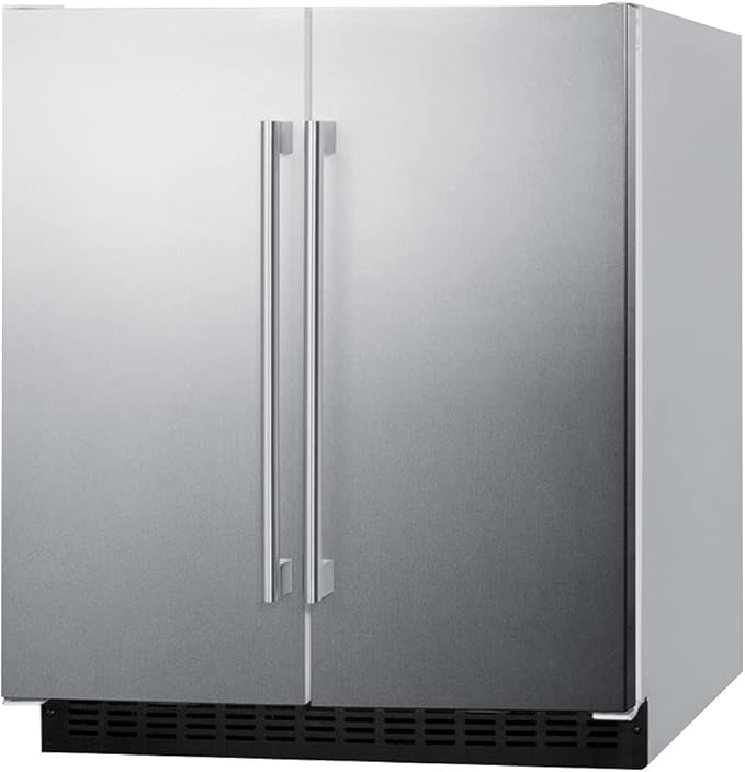 Summit 30" Built-In Refrigerator-Freezer, Side-By-Side Undercounter Refrigerator - Freezer, 5.4 cu. ft. Capacity, Stainless Steel - FFRF3075WSS - View 2 | Fridge.com