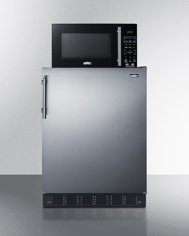 Summit 24 Inch Freestanding Refrigerator MRF708BLSSA — FIN-0018462 | Fridge.com