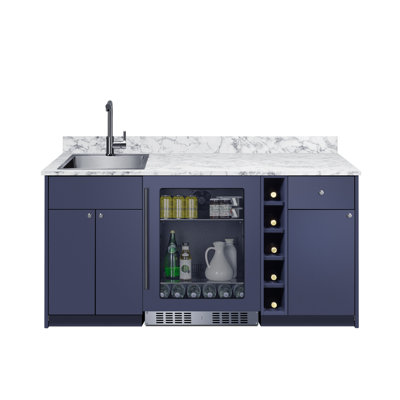 Summit Appliance Oasis Turnkey Wet Bar with Beverage Center, Sink, and Storage, ADA Height | Fridge.com