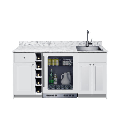 Summit Appliance Oasis Turnkey Wet Bar with Beverage Center, Sink, and Storage, ADA Height | Fridge.com