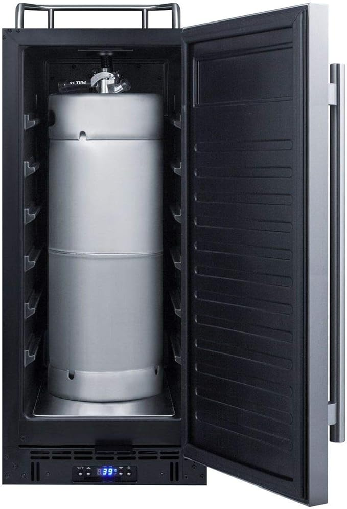 Summit Appliance SBC15NKCSS Built-In 15" Wide Commercially Listed Kegerator With Auto Defrost, Digital Thermostat, Versatile Kegerator, Front Lock, Sealed Back And Complete Stainless Steel Exterior - View 4 | Fridge.com