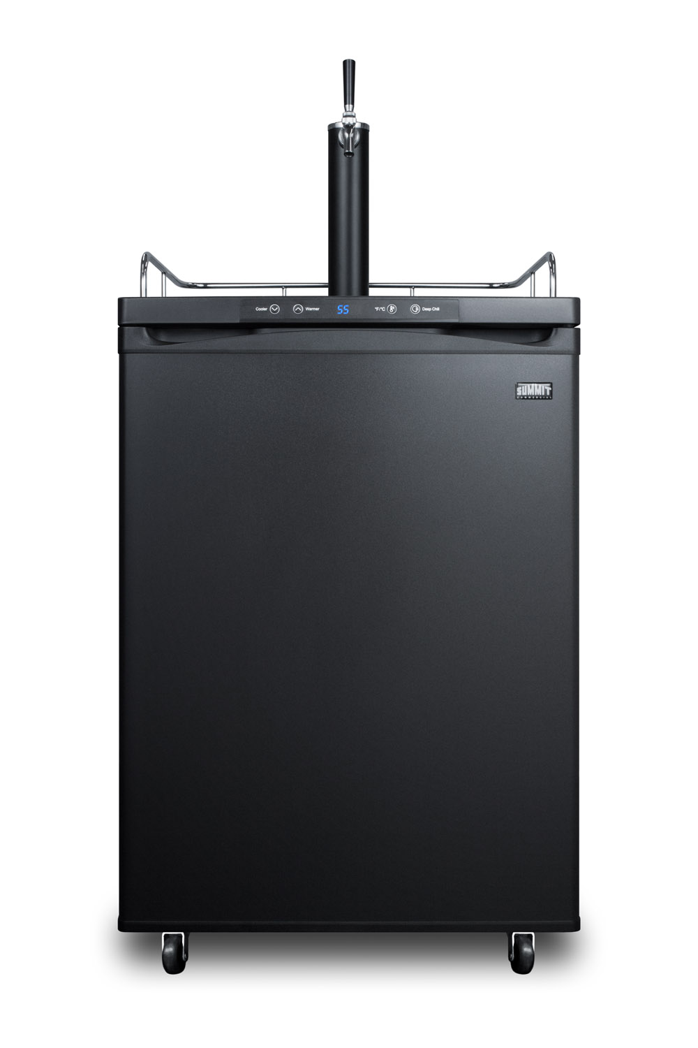 Summit Appliance 5.6 Cubic Feet Matte Black Single Tap Freestanding Kegerator - View 2 | Fridge.com