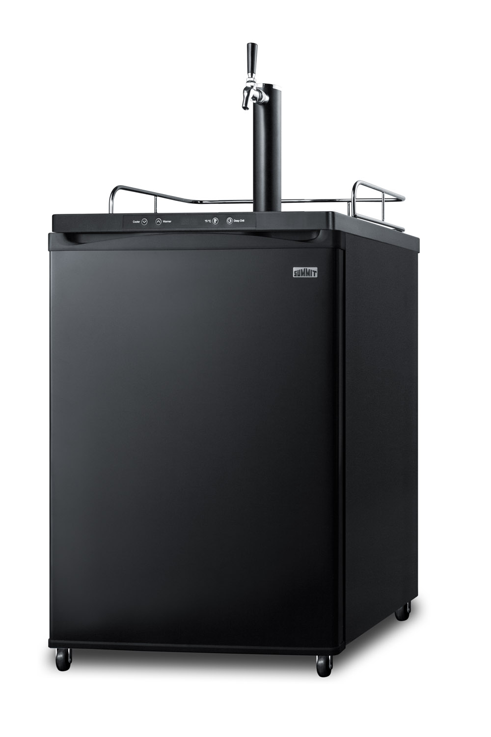 Summit Appliance 5.6 Cubic Feet Matte Black Single Tap Freestanding Kegerator - View 3 | Fridge.com