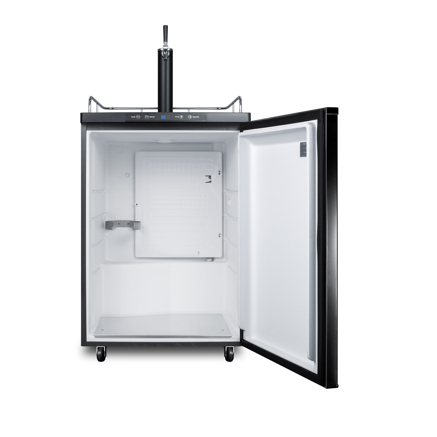Summit Appliance 5.6 Cubic Feet Matte Black Single Tap Freestanding Kegerator - View 4 | Fridge.com