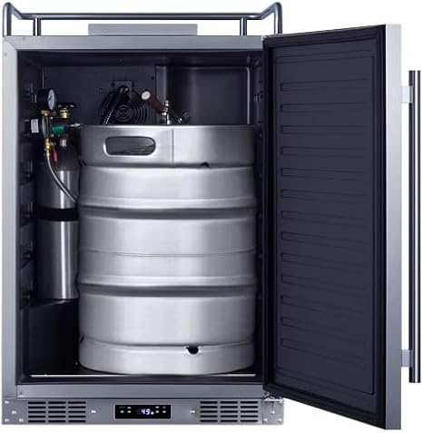 Summit Appliance Sbc682nk 24" Wide Built-In Kegerator; Commercially Approved; 5.6 Cu.Ft Interior; Memory Ic Function; Weatherproof Design; Built-In Capable; Automatic Defrost; Digital Thermostat - View 3 | Fridge.com