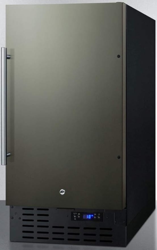 Summit Scff1842ksada 18"" ADA Compliant Built-In Or Undercounter Freezer With 2.7 Cu. Ft. Capacity Frost Free Operation Digital Thermostat And Adjustable Chrome Shelves In Black Stainless Steel - View 2 | Fridge.com