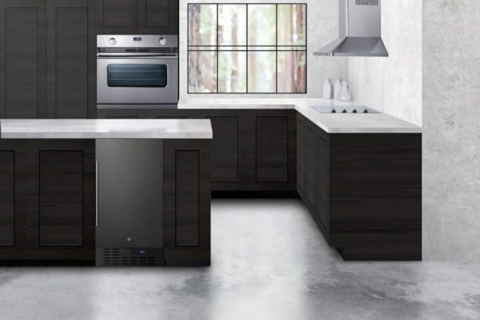 Summit Scff1842ksada 18"" ADA Compliant Built-In Or Undercounter Freezer With 2.7 Cu. Ft. Capacity Frost Free Operation Digital Thermostat And Adjustable Chrome Shelves In Black Stainless Steel - View 5 | Fridge.com