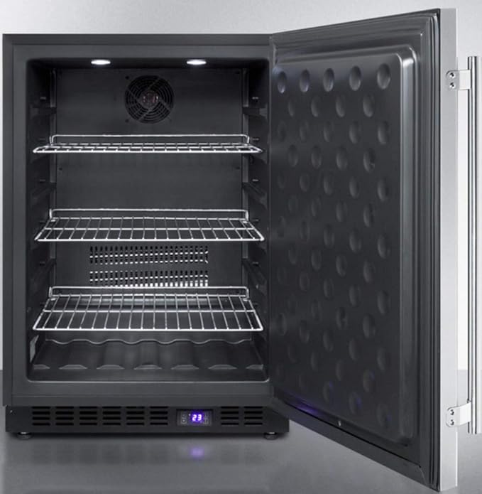 Summit Scff53bcss Under Counter Upright Freezer, Stainless-Steel - View 3 | Fridge.com