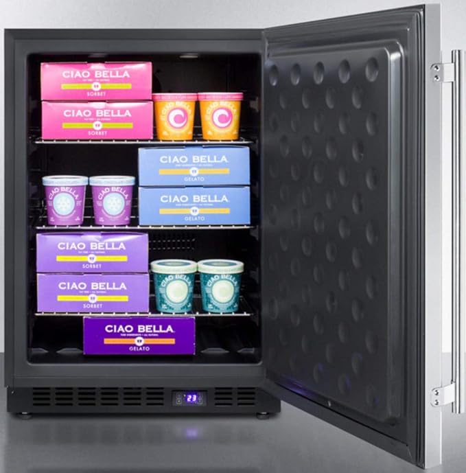 Summit Scff53bcss Under Counter Upright Freezer, Stainless-Steel - View 4 | Fridge.com