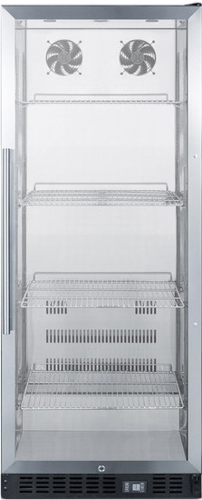 Summit Appliance 23.63'' W Freestanding 162 Cans (12 oz.) 11 Cubic Feet Beverage Cooler with Glass Door | Fridge.com